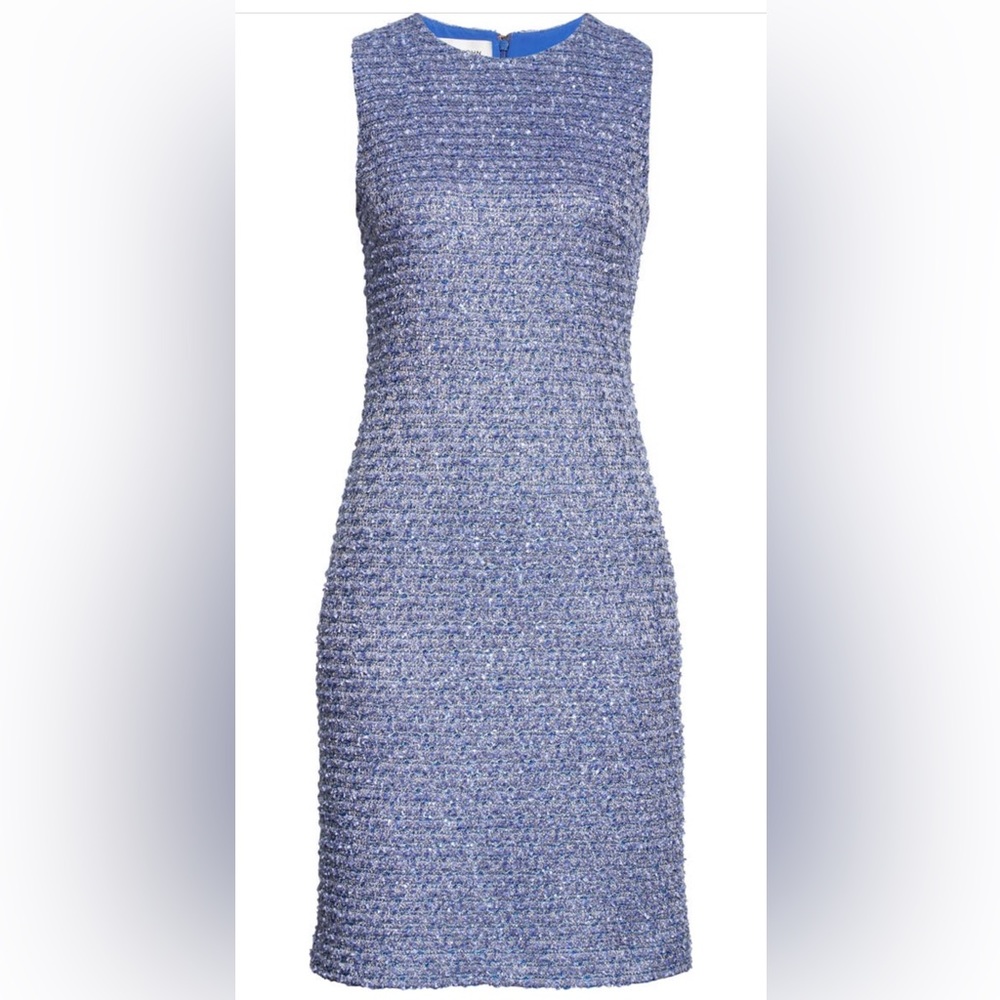 SOLD 💔 St. John’s Butterfly Ribbon Tweed Sheath Dress 🦋